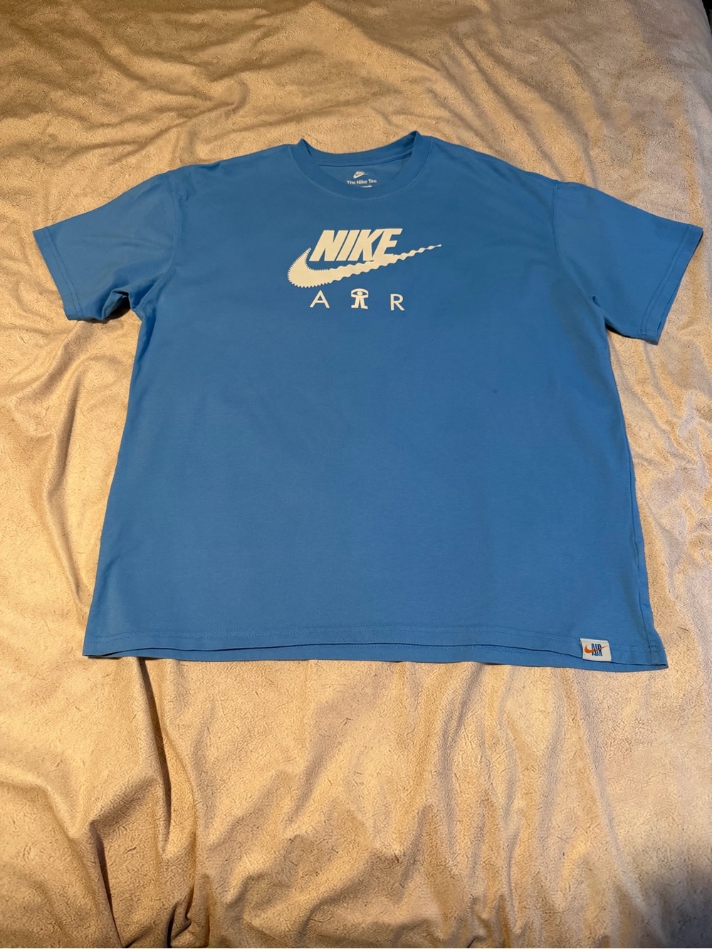 Nike Blue Tee with White AIR Logo